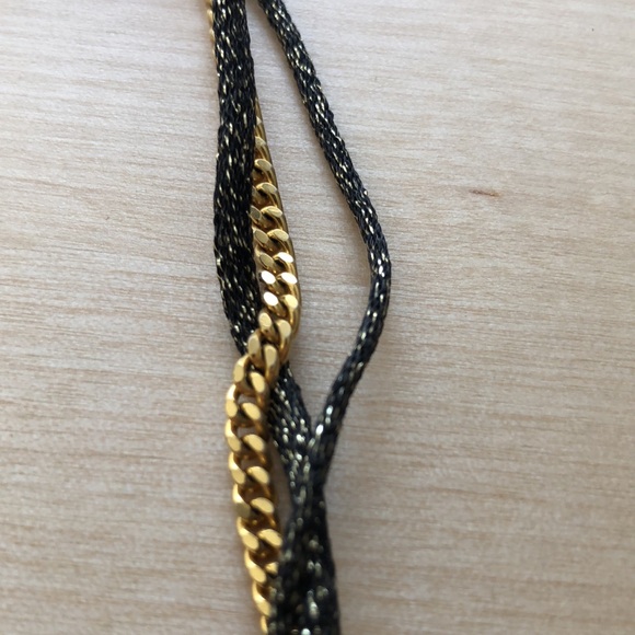 Av Max Jewelry short neckless gold chain and black lace - Picture 3 of 4